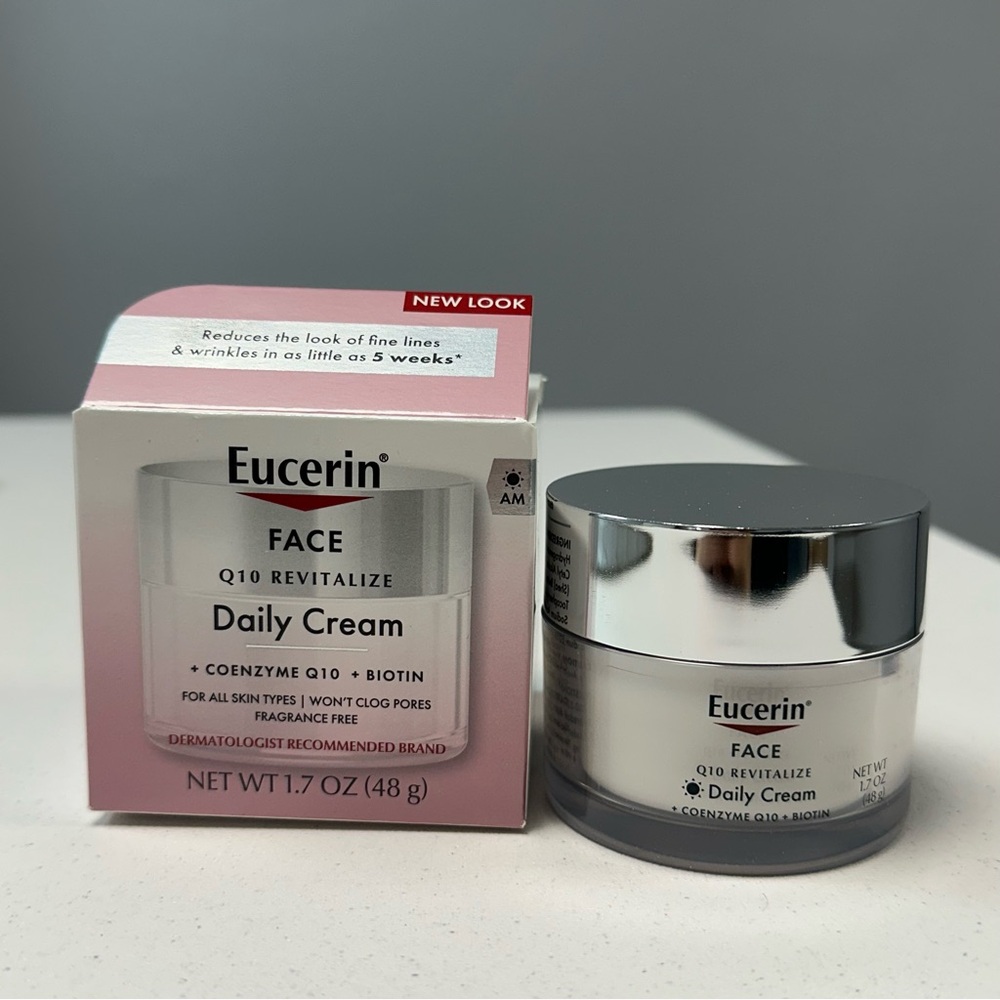 Eucerin Q10 Revitalize Daily Cream with Coenzyme Q10 Biotin Fragrance Free 48g
